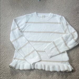Crewcuts White and Gold Knit Sweater